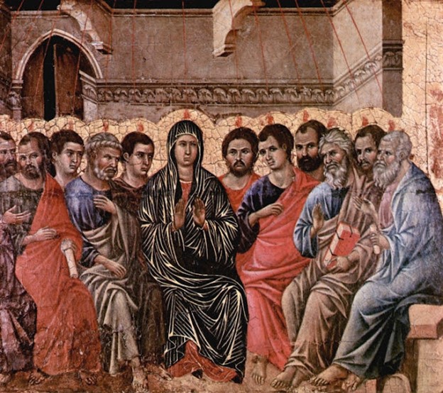 Mary and disciples at Pentecost