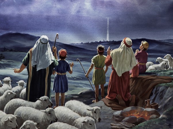 Shepherds at Nativity
